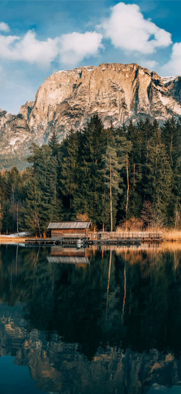 Mountains 5k 4k 8k Lake Forest Nature iPhone Wallpaper