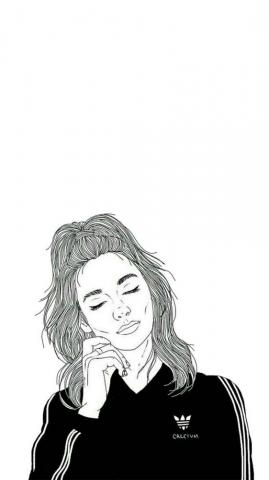 Draw Wallpaper Background Drawing Girl