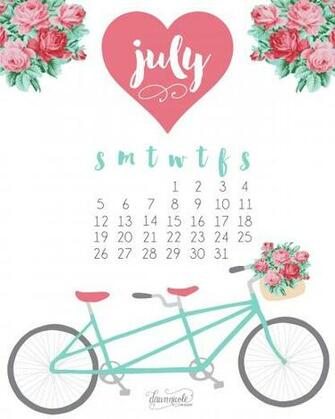 Desktop Wallpaper Calendar July