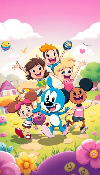 Cartoon Characters Phone Wallpaper
