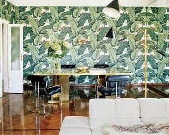 Martinique Banana Palm Leaf Beverly Hills Hotel Wallpaper Classic