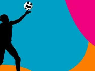 Colorful Volleyball Ball Background Background