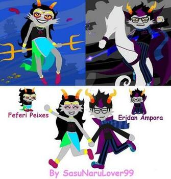 Feferi Peixes And Eridan Ampora Homestuck Fan Art By Sasunarulover99