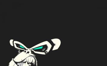 Evil Monkey Minimalistic HD Wallpaper