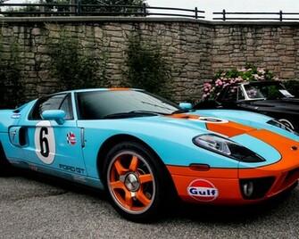 Ford Gt40 Blue Orange Supercar Wallpaper