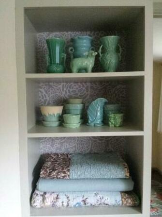 Added Oh Joy Wallpaper Tiles To Back Of Bedroom Shelves Display My