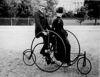 Bicycle Built For Two Vintage Photo Background Image Wallpaper Or
