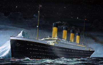 Wallpaper The Sky Sea Night Figure Liner Iceberg Titanic