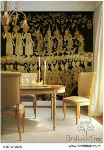 Asian Art Wallpaper Gold Black Other Metro