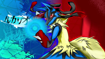 Mega Lucario W Background Forza Symbol Art By Cameron7954 On