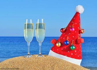 Wallpaper Holiday New Year Christmas Beach Desktop