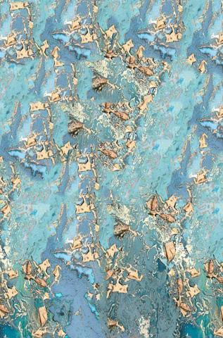 Blue Gold Marble iPhone Wallpaper Teal
