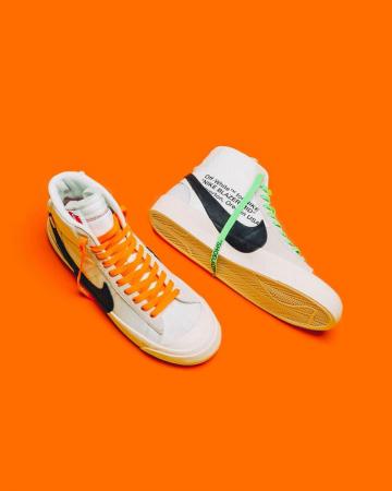 Off White X Nike Blazer Mid Stylish Sneakers Fashion