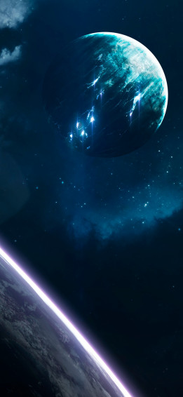 Blue Galaxy iPhone Wallpaper