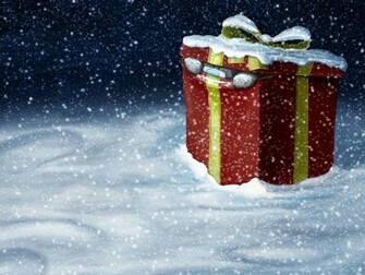 Holiday Wallpaper Christmas Winter Snow Gift Teddy Bear HD