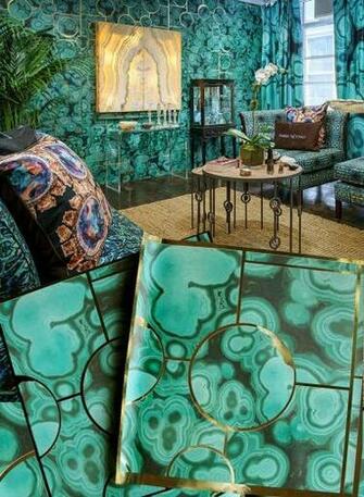 Glam Rock Malachite Green On Gold Pmw Phyllis Morris