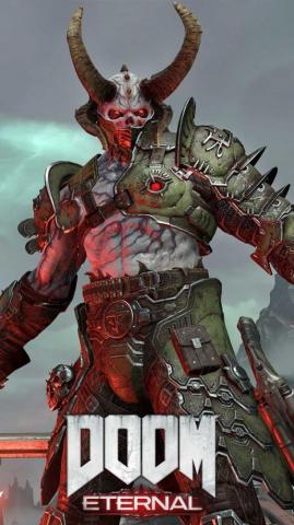 Doom Eternal Wallpaper HD Phone Background Game Logo Art Monsters