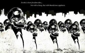 Political Skulls Crowd Wallpaper