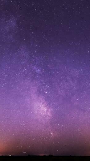 Purple Night Sky Stars Milky Way Android Wallpaper