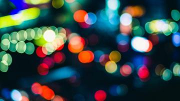 Blur Bokeh Lights Colorful Wallpaper Dual