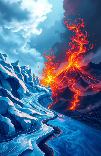 Cool Fire And Ice Wallpaper