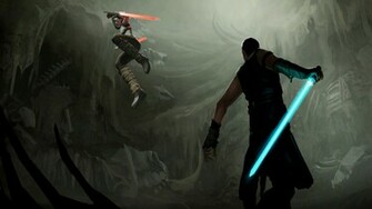 Star Wars Sith Jedi Battle Swords Wallpaper