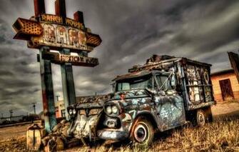 Wallpaper Abandoned Chevy Tucumcari New Mexico Car HDr Background