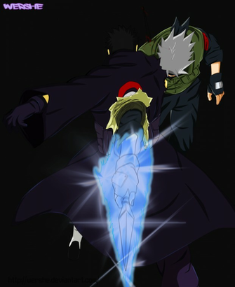 Kakashi Vs Obito By Wershe