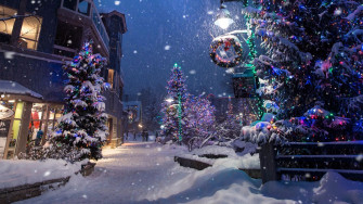 Wallpaper Christmas New Year Winter Street