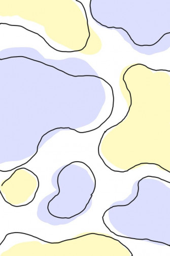 Line Art iPhone Wallpaper Yellow Aesthetic Pastel
