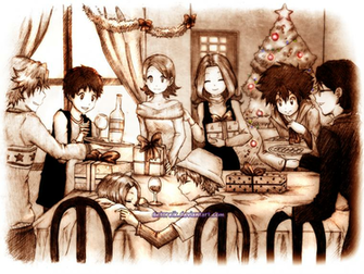 Digimon Together For Christmas By Detoreik