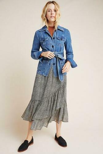 Evike Leopard Wrap Skirt Anthropologie