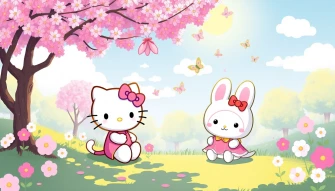Hello Kitty And Cinnamoroll Wallpaper