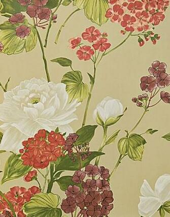 Penrose Floral Wallpaper Bold Print In Taupe With