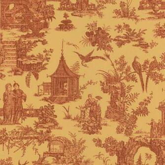 Brewster Red Asian Inspired Toile Wallpaper Overstock Shopping