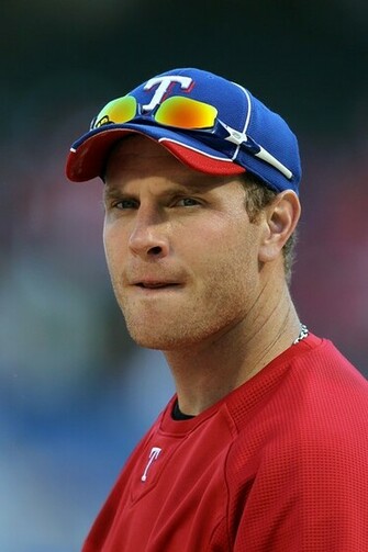 Josh Hamilton Of The Texas Rangers Looks On During