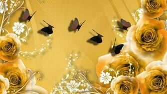 Gold Roses Wallpaper