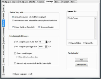 The Settings Tab Help Choose Bionix Wallpaper Changer