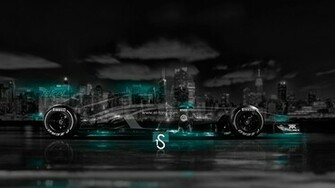 F1 Pink Fire Crystal City Car HD Wallpaper Design By Tony Kokhan