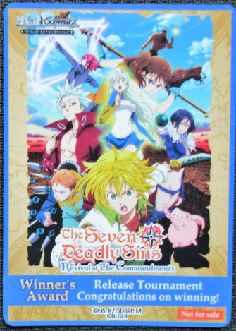 Seven Deadly Sins Weiss Schwarz Release Tournament Winner