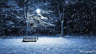 Christmas In The Snow Scene Wallpaper