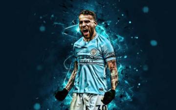 Wallpaper Nicolas Otamendi Joy Manchester City Fc