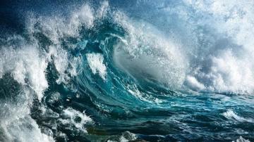 Sea Ocean Dark Waves Blue Nature Computer Wallpaper