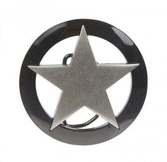 Amazon Monique Men Silver Star Gun Metal Circle Background