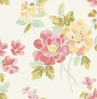 Claressa Apricot Floral Wallpaper Bolt Modern By
