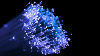 HD Optic Fiber Cables Purple Wallpaper