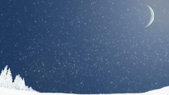 Winter Snow Night Landscapes Wallpaper