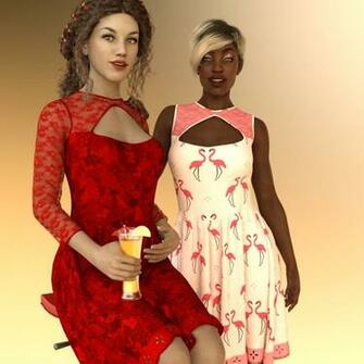 Dforce Kiara Keyhole Dress For Gf8 Daz Studio Iray 3d Figure
