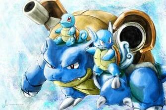 Squirtle Wartortle And Blastoise By Xoaba