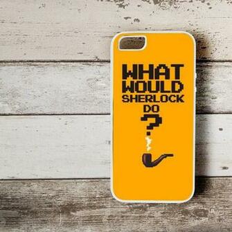 Cool Sherlock Holmes Wallpaper Hybrid iPhone 5s 5c Case Cover White